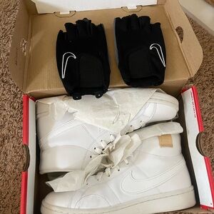 Women’s white Nike shoes in box